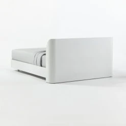 Bowed White Lacquered Queen Bed -Cb2 Pop Shop MajorWhiteLacqueredQBed3QBF20