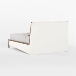 Malena White Boucle Queen Bed -Cb2 Pop Shop MalenaQueenBed3QBSSF22