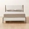 Malena White Boucle Queen Bed -Cb2 Pop Shop MalenaQueenBedSHF22