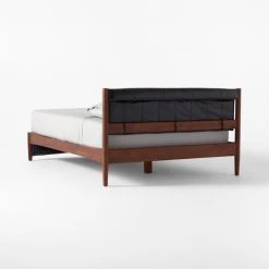 Maraba Black Leather Queen Bed 14 Maraba Black Leather Queen Bed -Cb2 Pop Shop MarabaLeatherQueenBed3QBSSS22