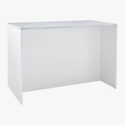 White Marble Kitchen Island -Cb2 Pop Shop MarbleIsland3QBS18
