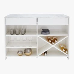 White Marble Kitchen Island -Cb2 Pop Shop MarbleIslandS18