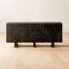 Marchino Cerused Black Wood Media Console