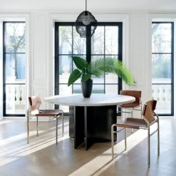 Mariana White Wash Round Teak Dining Table -Cb2 Pop Shop MarianaWhiteWashRoundTeakAG21 1x1