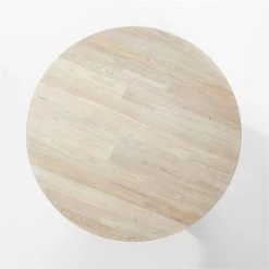 Mariana White Wash Round Teak Dining Table -Cb2 Pop Shop MarianaWtWhTkRndDngTableTOPSSF21
