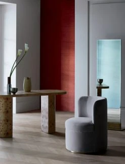 Marisa Burl Wood Desk 60'' -Cb2 Pop Shop MarisaBurlWoodDeskJN20