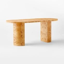 Marisa Burl Wood Desk 70'' -Cb2 Pop Shop MarisaBurlwoodDeskLrg3QSSS23