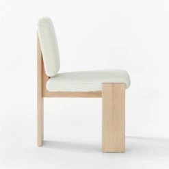 Mats Three-Legged White Boucle Dining Chair -Cb2 Pop Shop MatsWhiteBoucleChairSDSSF22