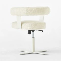 Mezza Ivory Boucle Office Chair -Cb2 Pop Shop MezzaIvoryBclChair3QBSSS23