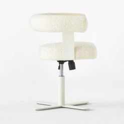 Mezza Ivory Boucle Office Chair -Cb2 Pop Shop MezzaIvoryBclChairSDSSS23