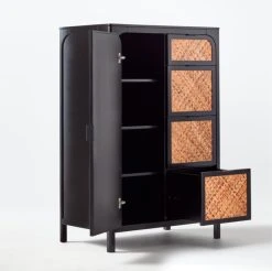 Miri Black Cane Chifferobe 16 Miri Black Cane Chifferobe -Cb2 Pop Shop MiriChiffrobe3QAVSSF21