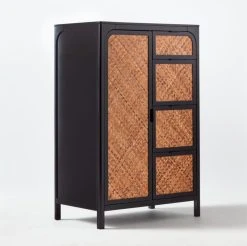 Miri Black Cane Chifferobe 15 Miri Black Cane Chifferobe -Cb2 Pop Shop MiriChiffrobe3QSSF21