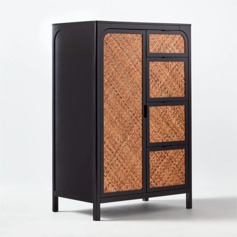 Miri Black Cane Chifferobe 7 Miri Black Cane Chifferobe - Image 5