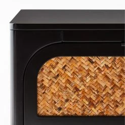 Miri 2-Drawer Black Cane Nightstand -Cb2 Pop Shop MiriNightstandAVSSF21