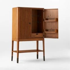 Montara Rattan Bar Cabinet Tall -Cb2 Pop Shop MontaraRattanTallBar3QAVSSS23