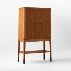 Montara Rattan Bar Cabinet Tall -Cb2 Pop Shop MontaraRattanTallBar3QSSS23