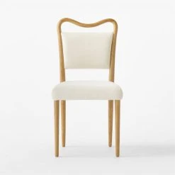 Monte Ivory Upholstered Dining Chair 11 Monte Ivory Upholstered Dining Chair -Cb2 Pop Shop MonteCrvdBkDnngChairBrnSOSSS23