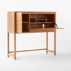 Monte Nido Oak Wood Secretary Desk -Cb2 Pop Shop MonteNidoDesk3QAVSSS22