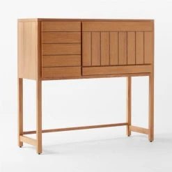 Monte Nido Oak Wood Secretary Desk -Cb2 Pop Shop MonteNidoDesk3QSSS22