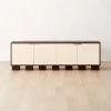 Moti Brown And White Mango Wood Media Console -Cb2 Pop Shop MotiMediaCredenzaSHS23