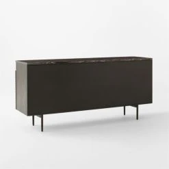 New England Black Ebonized Oak Wood Console Table Cabinet Model 7706 -Cb2 Pop Shop NewEnglandBkConsoleCbnt3QBSSF22