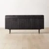 New England Black Ebonized Oak Wood Console Table Cabinet Model 7706 -Cb2 Pop Shop NewEnglandBkConsoleCbntSHF22