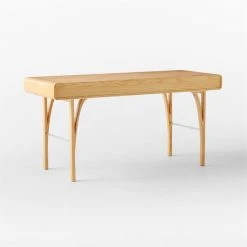 Noemie 3-Drawer Burl Wood Office Desk -Cb2 Pop Shop NoemieBurlDesk3QBSSS23