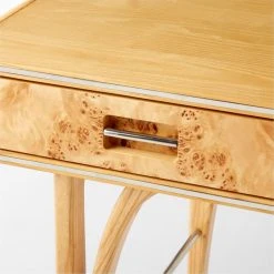 Noemie 3-Drawer Burl Wood Office Desk -Cb2 Pop Shop NoemieBurlDeskAVSSS23