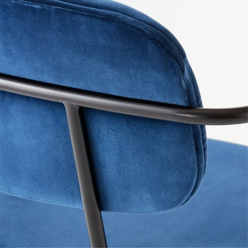Nyle Navy Blue Velvet Office Chair 8 Nyle Navy Blue Velvet Office Chair - Image 6