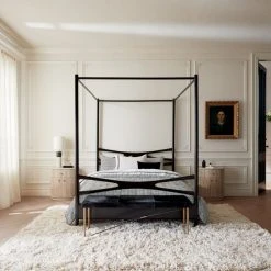 Cameo Curved Whitewashed Wood Nightstand With Drawer 15 Cameo Curved Whitewashed Wood Nightstand With Drawer -Cb2 Pop Shop OsloQueenBlackCanopyOC20 1x1