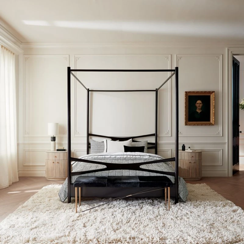 Cameo Curved Whitewashed Wood Nightstand With Drawer 6 Cameo Curved Whitewashed Wood Nightstand With Drawer - Image 4