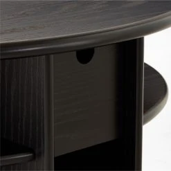 Osoppo Black Ebonized Ash Wood Nightstand -Cb2 Pop Shop OsoppoBlackNightstandAVSSF22