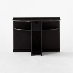 Osoppo Black Ebonized Ash Wood Nightstand -Cb2 Pop Shop OsoppoBlackNightstandSOSSF22