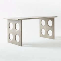 Otto Grey Concrete Desk -Cb2 Pop Shop OttoGreyConcreteDesk3QSSS21