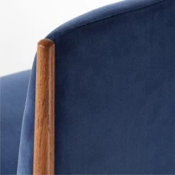Paglia Blue Velvet Dining Chair -Cb2 Pop Shop PagliaBlueVlvtDiningChrAVSSS23