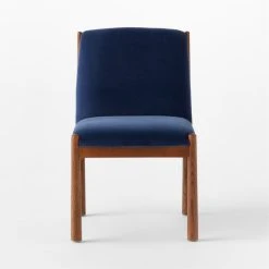 Paglia Blue Velvet Dining Chair -Cb2 Pop Shop PagliaBlueVlvtDiningChrSOSSS23