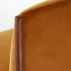 Paglia Rust Orange Velvet Dining Chair -Cb2 Pop Shop PagliaRustVlvtDiningChrAVSSS23