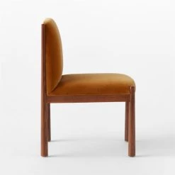 Paglia Rust Orange Velvet Dining Chair -Cb2 Pop Shop PagliaRustVlvtDiningChrSDSSS23