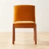 Paglia Rust Orange Velvet Dining Chair -Cb2 Pop Shop PagliaRustVlvtDiningChrSHS23