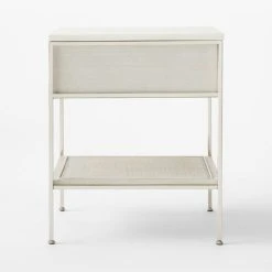 Connoisseur 2-Drawer White Oak Wood Nightstand With Marble Top Model 8714 -Cb2 Pop Shop PaulMccobb8714WWCnNtstdSDSSS22