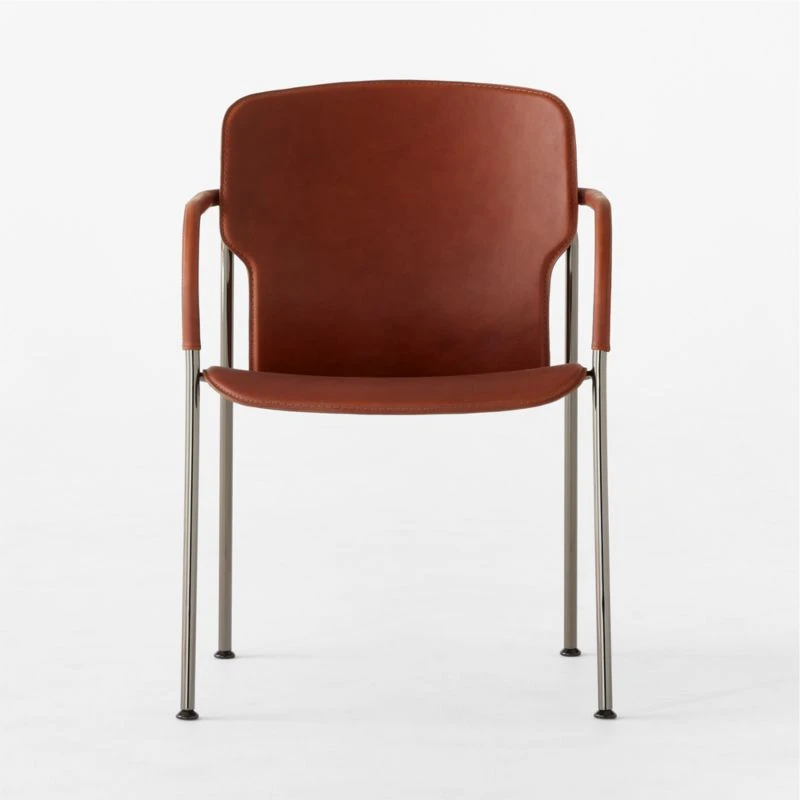 Pesaro Russett Leather Dining Armchair 4 Pesaro Russett Leather Dining Armchair - Image 2