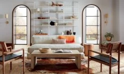 Stairway White Cabinet - 96" Height -Cb2 Pop Shop PiazzaSnowSofaSuedePinkJL19