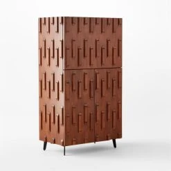 Piera Mahogany Wood Bar Cabinet -Cb2 Pop Shop PieraWoodBarCabinet3QSSS22