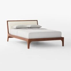 Pietro Woven Ivory Leather Queen Bed -Cb2 Pop Shop PietroWovenIvryLthrQBed3QSSF22
