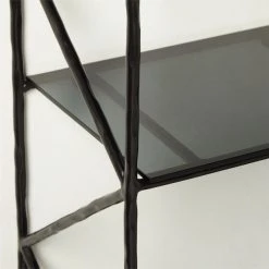 Ponte Black Metal Wall Mount Bookshelf Tall -Cb2 Pop Shop PonteHmrdRdTallBookcaseAV3SHS22 1