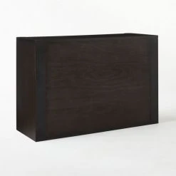 Port Low 4-Drawer Blackened Walnut Wood Dresser -Cb2 Pop Shop PortBlckndWdShrtDresser3QBSSS21