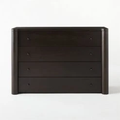 Port Low 4-Drawer Blackened Walnut Wood Dresser -Cb2 Pop Shop PortBlckndWdShrtDresserSOSSS21