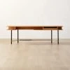 Portofino Cerused White Oak Wood Desk
