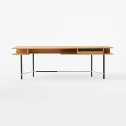 Portofino Cerused White Oak Wood Desk -Cb2 Pop Shop PortofinoCerusedOakDeskSOSSF22