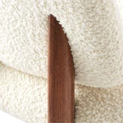 Pula Warm White Boucle Dining Chair -Cb2 Pop Shop PulaBoucleDiningChairAV2SSS23